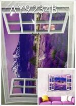 ay9234b Large Lavender Mountain 3D Window Scene View Removable Wall Sticker Decal - Image 11