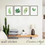 Botanical Frame Wall Decals - Custom Greenery Stickers for Dining & Bedroom size 50x70 sk7132 - Image 3