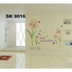 SK9016 Lily Bouquet Color Wall Stickers Vine Beautiful Flowers Quotes Vinyl Decals Living Room Home Decoration - Image 8