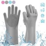 Magic Silicone Dishwashing Gloves,Reusable Silicone Kitchen Cleaning Gloves