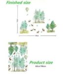 Ampire Wall Stickers Stagg and Deer in Forest for Living Room Decor abc1059 - Image 2