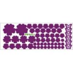 ROBAUN 108pcs Blumen und 6pcs Schmetterling Wandaufkleber Wohnzimmer Schlafzimmer Kunstaufkleber Hausdekoration Möbelaufkleber (Color : Deep Purple) - Image 2
