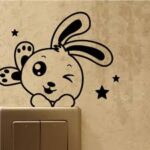 DIY Funny Cute Cat Dog Switch Sticker Wall Sticker Home Decoration Bedroom Parlor Decoration - Image 2