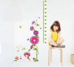 OneHouse Morning Glory Purple Flowers Little Children Measurement Growth Chart (60-180cm) Wall Sticker for Kids Room - Image 5