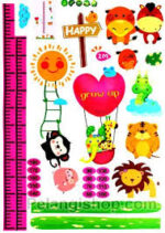 Height chart for children, wall sticker for girls and boys size 50x70 ay760 - Image 6