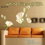 flowers wall stickers home decorations removable PVC transparent stickers floral decals tv background mural art AY9152 - Image 5