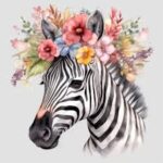 Wall Sticker SK9285-Flower and Zebra 60X90 - Image 5