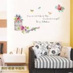 love birds birdcage tree branch wall stickers size 60x90 xh9237 - Image 2