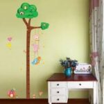 Stickers Muraux Auto-Adhésifs Autocollants Pour Hauteur De Chambre D'Enfants Dessin Animé Girafe Hauteur Pieds École Maternelle Décoration Stickers Muraux-Plinthe De Poussin Mignon_Extra Large size 60x90 ay904 - Image 2