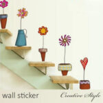 Ay947 Cute Flower Wall Sticker Kitchen Window Sticker Butterfies Wall - Image 7