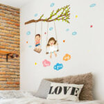 JAAMSO ROYALS Cute Baby Swing On the tree Decorative Wall Sticker Sk7146 - Image 2