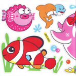 Bathroom and Window stickers, Plastic, Assorted colours, 56cm x 21cm, 1 sheet Ncs0019 - Image 2