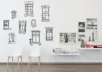 Abstract Doors Windows and Cupboard Wall Sticker - Image 3