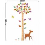 JM7187 High quality cute wall stickers tree kids height measure sticker for baby room/nursery 60*90 cm - Image 4