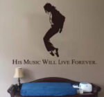 Jm 8270 Studio Briana Michael Jackson Famous Silhouette with Quote Wall Decal Sticker - Image 5