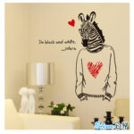 Zebra Wall Decal for Teen Bedrooms - Sheet size 60x90  dlx1134 - Image 3