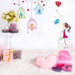 wall sticker xl8117 Pegatinas de pared de jaula de pájaros de revestimiento simple para niños sala de estar decoración del hogar calcomanías de vinilo de dibujos animados fondos de sofá de TV - Image 3