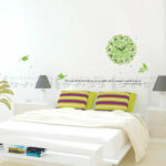 Leaf Clock and Bird wall sticker  size 50x70 dm570005 - Image 2