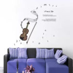 Violin wall stickers Musical decoration music musician minstrel decoration kids room decoration AY7180 - Image 2