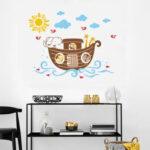 Jm8240 Wall Decal Elephant & Giraffe Wall Stickers - Image 6