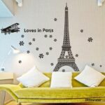Romantic Paris Eiffel Tower Love In Pairs  Wall Stickers - Image 2