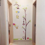 lovely wall paper tree Teddy bear decorate the classroom cartoon children room height sticker am9015 - Image 3
