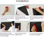Reusable Self-Adhesive Chalkboard Wall Decal - Easy Erase, Durable PE Material for Home & Office Use, Black/Green -size:1.35feet wide x6 feet long 45x200cm - Image 8