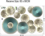 JAAMSO ROYALS European Style Decorative Umbrella Flower Design Vinyl Room Bedroom  Home Décor Wall Sticker GS9872 Size:60x90cm - Image 3