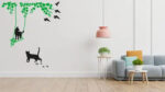 Divine studio 61 cm Cat On Swings Design Wall Sticker Standard Size -61cmx120cm Color - Multicolor Self Adhesive Sticker  (Pack of 1) - Image 5