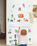 Creative Cartoon Car Wallpaper Kids Room Kindergarten Background Decorative Wall Stickers - Image 6