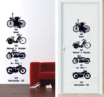 Vintage Motorcycle Bike Kids Self Adhesive Home Décor Wallsticker (50CM x 70CM)