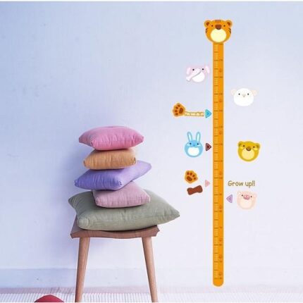 Wall sticker, height chart, kids' room, animal wallpaper sticker, wall sticker, interior sticker, cat, cute, birthday, kids' room, Disney size 45x60 ay623