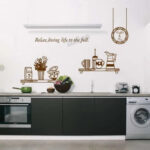 Wall stickers for kitchens, cafes, stylish, Scandinavian, cute, trees, flowers, cats, windows, wallpaper stickers, wall stickers, interior stickers, removable, wall decorations, wall decorations - Image 3