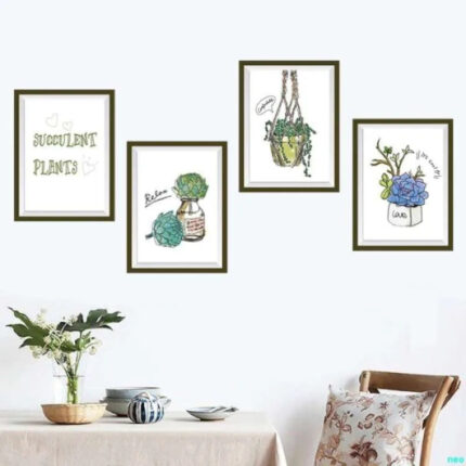 WALLSTICKER PLANTS AND FRAME size 50x70 hm71005