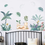 KITTEN TREE POT KOREAN WALL DECALS FOR BEDROOM DECORATION SK9389 - Image 2