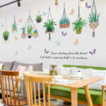 Wall Sticker Many Hanging Pots Cute Hanging Pots