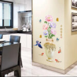 Wallsticker Stiker Vase Peony Pot Vas Bunga Wallstiker - Image 2