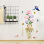 Wallsticker Stiker Vase Peony Pot Vas Bunga Wallstiker - Image 3