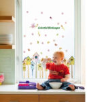 WALL STIKER 60X90 SK9183 COLORFUL BIRDCAGES WALSTIKER WALLSTICKER - Image 2