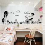 DIY Removable Wall Stickers For Living Room Home Decor - Bike girl size 60x90 nc2037