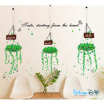 wall sticker, hanging plant pot, Taste brand size 50x70 xh5176c - Image 2