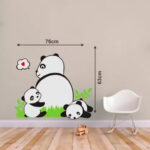 Jm8317 Panda Happy baby Pattern Removable Wall Stickers Decal Kids Home Decor USA - Image 4
