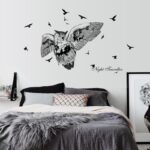 Owl Animal Wall Stickers, Wallpaper Stickers, Nordic Interior Wall Decor, Waterproof, Perfect for Rental Apartments, Bedrooms, Living Rooms, DIY Room Decorations, Home Decor size 50x70 sk7108