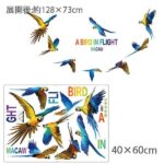 Xl6046Wall Stickers Flying Parrot Bird Jungle Colorful Tropical Interior Sticker Wall Decoration Scandinavian Style DIY Living Room - Image 5
