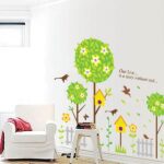 Wall stickers Pop illustration Birds and birdhouses Interior wall decor Scandinavian style DIY Removable size 60x90 xy1152 - Image 2