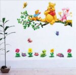 Cartoon animal winnie pooh vinyl wall stickers for kids rooms boys girl home decor wall decals home decoration wallpaper for kids  size 50x70 dm570185 - Image 2
