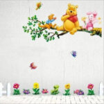 Cartoon animal winnie pooh vinyl wall stickers for kids rooms boys girl home decor wall decals home decoration wallpaper for kids  size 50x70 dm570185 - Image 3