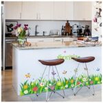 Wall sticker, wall sticker, wallpaper sticker, wall decoration, wall decoration, interior decoration, spring, flower, flower garden, butterfly, butterfly, butterfly size 50x70 sk7088 - Image 3