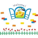 Cute Bear Window and Flower Wall Sticker size 60x90 ay840 - Image 3