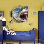 Shark Porthole Wall Decal Sticker Mural Poster Print Art Kids Bedroom Home Decor HD37 - Image 4